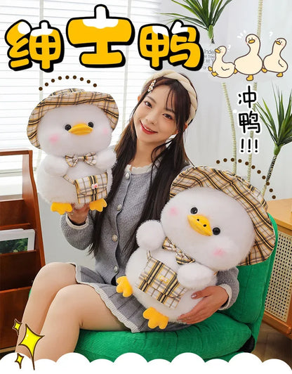 New 25/35/45cm Kawaii Cute Gentleman Duck Plush Toy Children's Pillow Doll Interior Decoration Boys and Girls Birthday Gifts