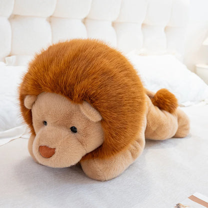 Super Soft Lion Plush Toy Sitting Or Lying Down Stuffed Animal Cuddly Animal Lion Plushies Huggble Pillow Cushion Boy Girl Gift