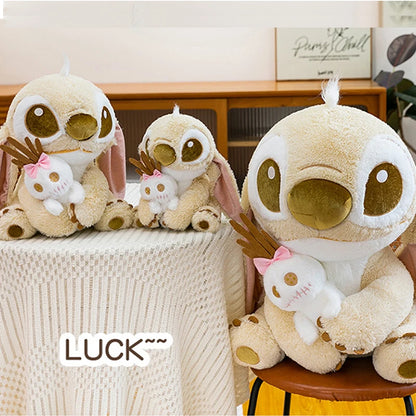 25/60CM Golden Disney Lilo and Stitch Plush Toy Cartoon Anime Stuffed Kawaii Stich Scrump Doll Plushie Kids Birthday Xmas Gifts