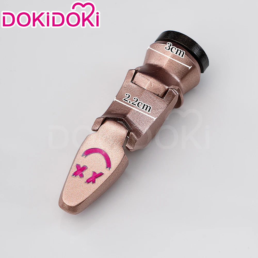 IN STOCK Jinxx Wig Game DokiDoki-R Women 38cm Hair Jinxx Cosplay Mask Tattoo Necklace Nails Bun Wig Luminous Ball Free Cap