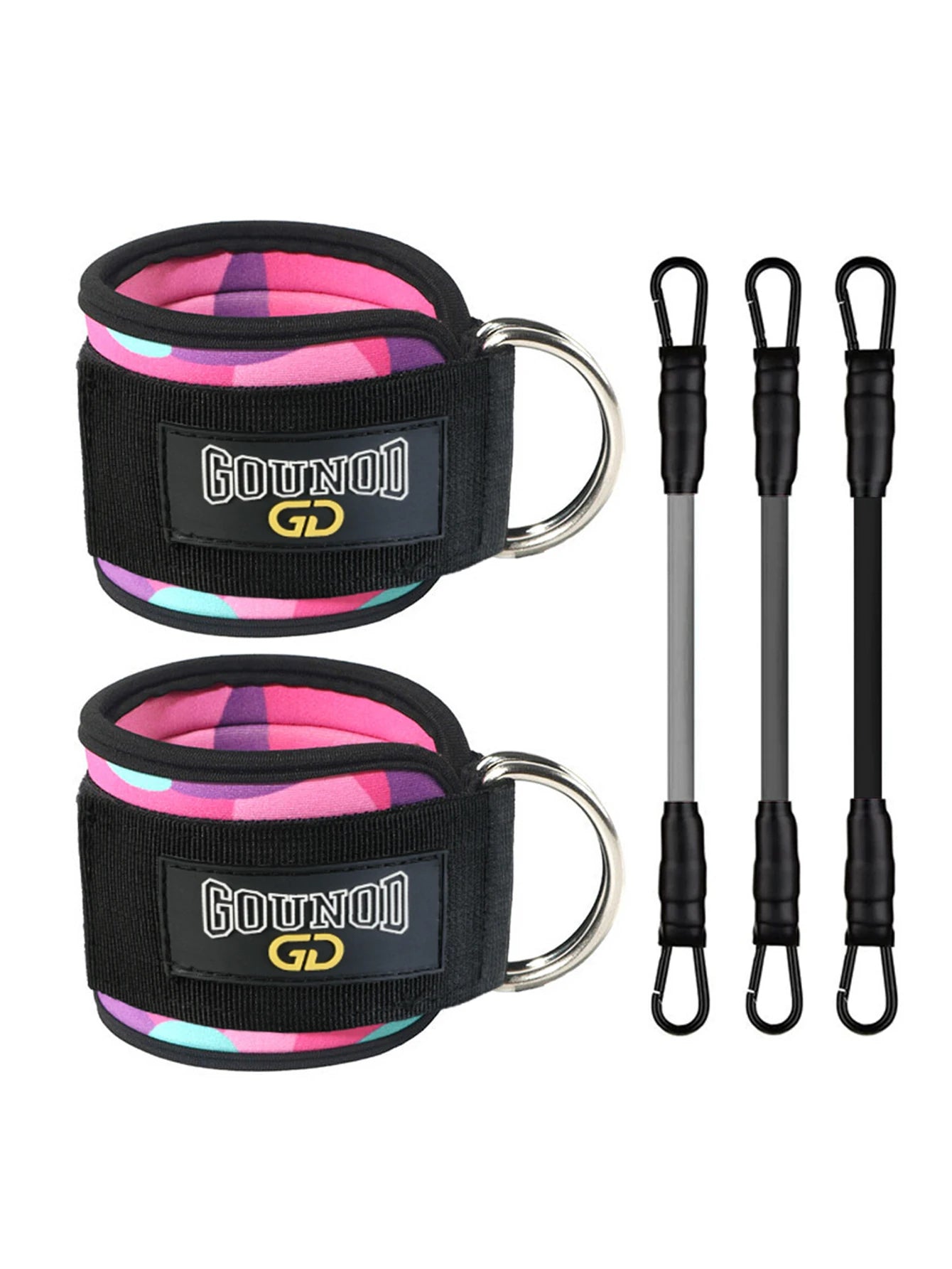 Fitness Ankle Band Padded Double D-Ring Adjustable Weight Leg Training Support 1pc/2pc/3pc