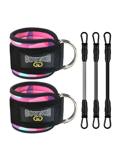 Fitness Ankle Band Padded Double D-Ring Adjustable Weight Leg Training Support 1pc/2pc/3pc