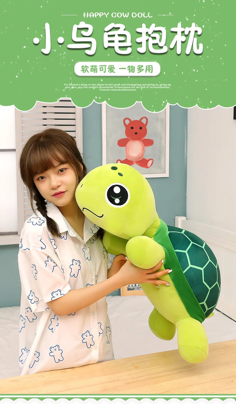 30-70cm Lovely Big Eyes Tortoise Plush Doll Toy Kawaii Soft Stuffed Animal Cushion Cartoon Small Sea Turtles Dolls for Kids Gift