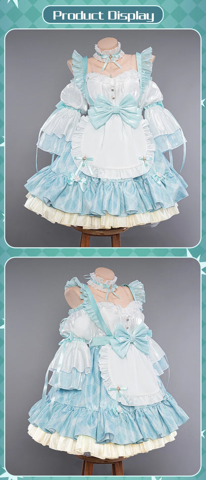 LAST BATCH UWOWO Mikku Cosplay Costume Rakutenn Collabb Happy 16th Anniversary Birthday Cosplay Women Costume Dress Outfits