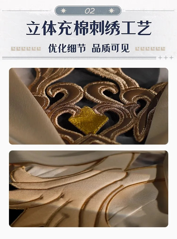 Honkai Star Rail Aglaea Memosprite Cosplay Costume Tailor Dress Summon Amphoreus The Goldweaver Halloween Party for Women Props