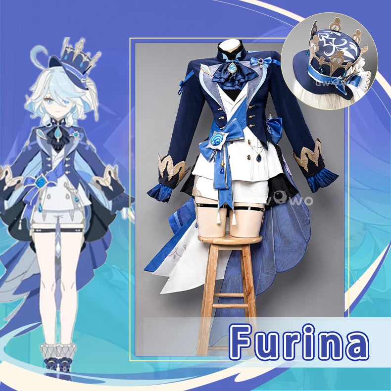 LAST BATCH UWOWO Furina Cosplay Costume GAME Genshin Impact Furina Focalors Hydro Archon Fontaine Rococo Furina Cospaly Outfit