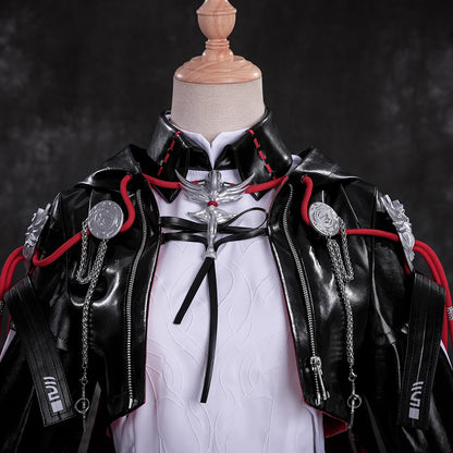 iCoser Arknights Exusiai The New Covenant Cosplay Costume Wig Uniform Luminous Headwear Halloween Party for Women Girls Carnival