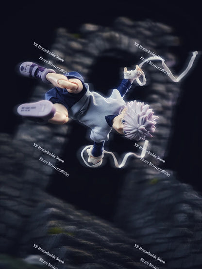 1/12 Killua Zoldyck Anime Boy Figure Mini T-shirt Shorts White Cloth Belt Clothes Toys Accessory For Hunter Shf 6inch Soldier