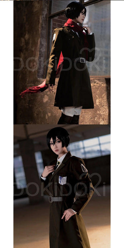 Mikasaa Ackermann Cosplay Costume Anime Cosplay【S-2XL】DokiDoki-R Cosplay Levii/Mikasaa Uniform Plus size