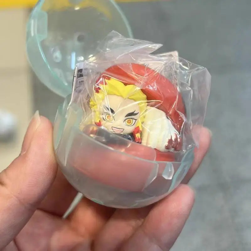 Demon Slayer Bandai Action Figures Model Rengoku Kyoujurou Kanroji Mitsuri Tokitou Muichirou Gashapon Macaron Styling Original
