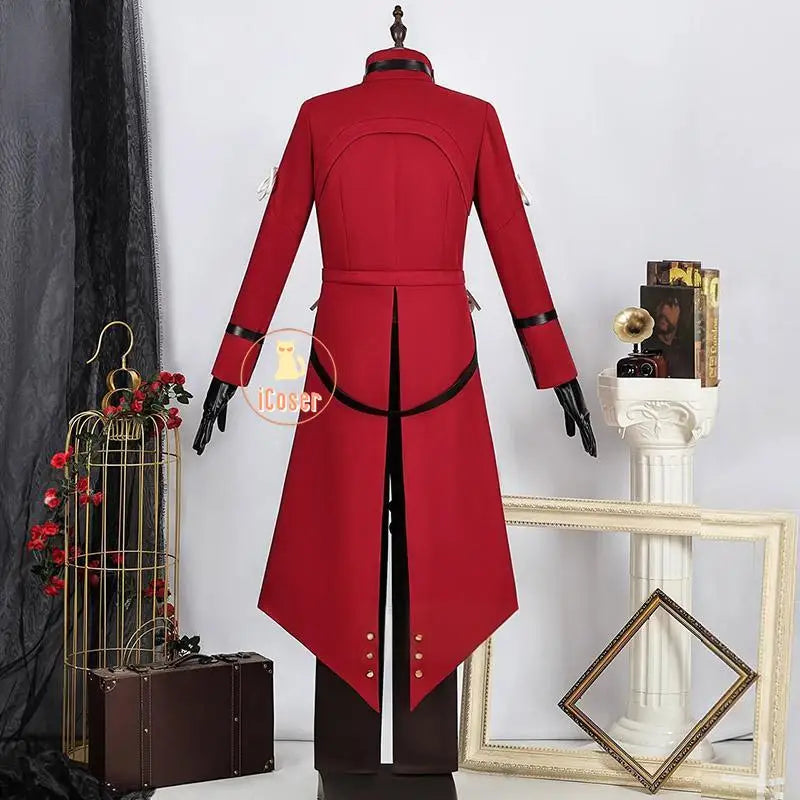 iCoser Honkai Star Rail Fate Archer Cosplay Costume Wig Uniform Red Coat Gloves Halloween Party for Women Girls Carnival Props