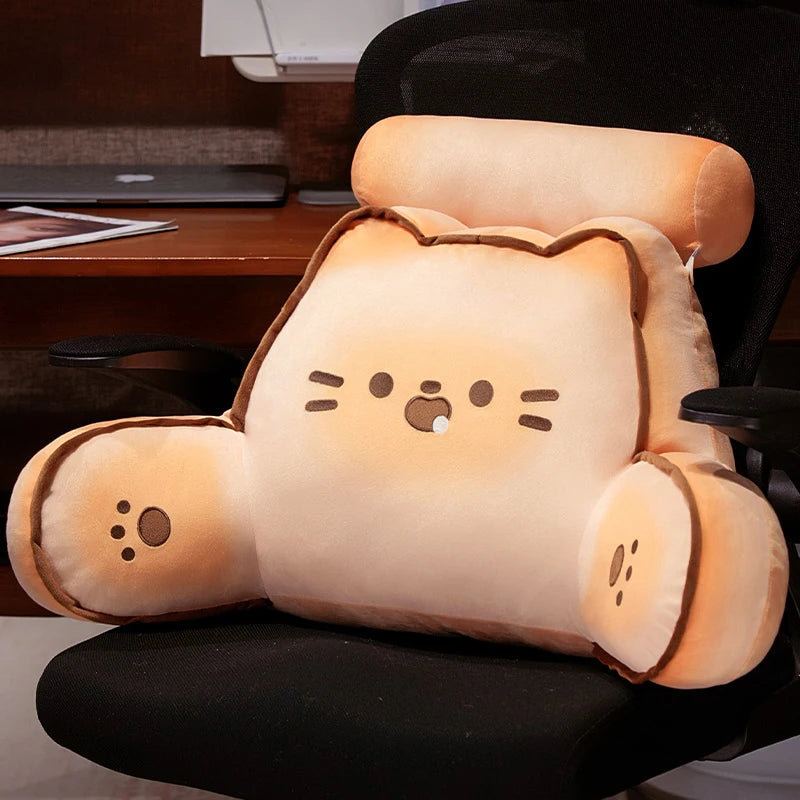 Comfortable Thickened Lumbar Support Cushion With Headrest Cartoon Cookie Anime Back Cushion Chair Bed Office Bedroom Girl