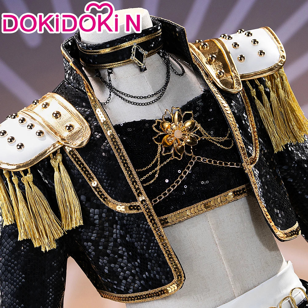【Last Batch】IN STOCK Miraa Rumii Cosplay Costume【110-150】DokiDoki-N Halloween Family Girls Black Golden Suit Plus Size