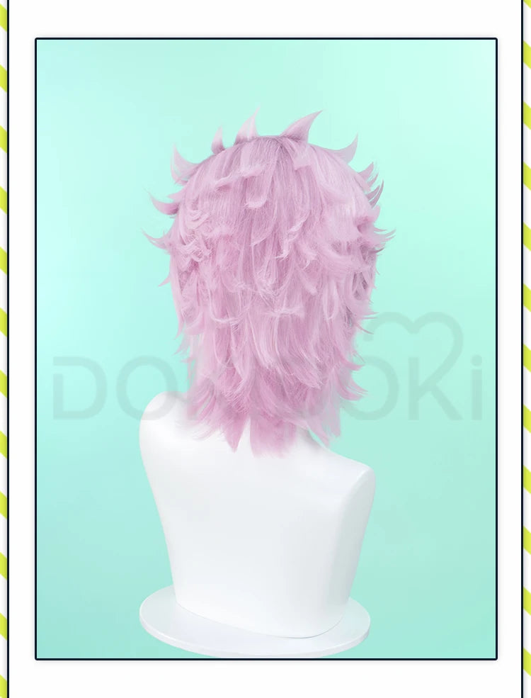 IN STOCK Mitsuki Kiryuu Wig Anime Wind Breaker Cosplay Wig DokiDoki Men 35cm Pink Short Hair Mitsuki Kiryuu Cosplay Free Wig Cap