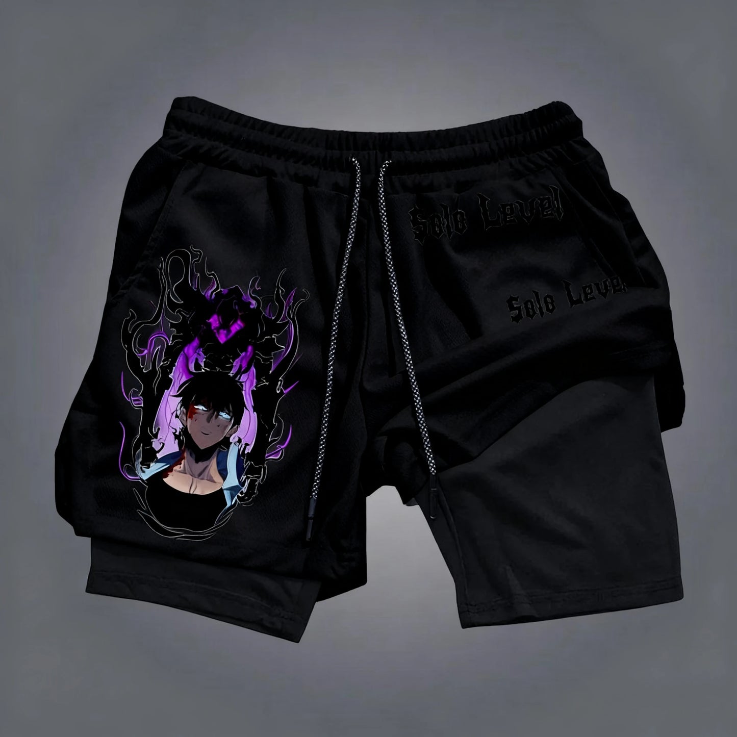 Solo Level Anime Gym Shorts Men Women Streetwear Casual Fitness Joggers Sport Pants Graphic Print Summer Fashion Quick-dry Pants