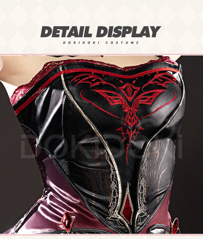 IN STOCK Abyss Lord MC Hunter Game Love and Deepspace【XS-3XL】DokiDoki-N Red Dress Qinche Sylus Cosplay Plus Size