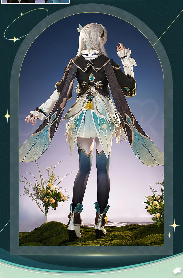 IN STOCK Firefly Cosplay Costume Game Honkai: Star Rail DokiDoki-SR HSR Female Cute Costume Outlet Firefly Cosplay Wig Halloween