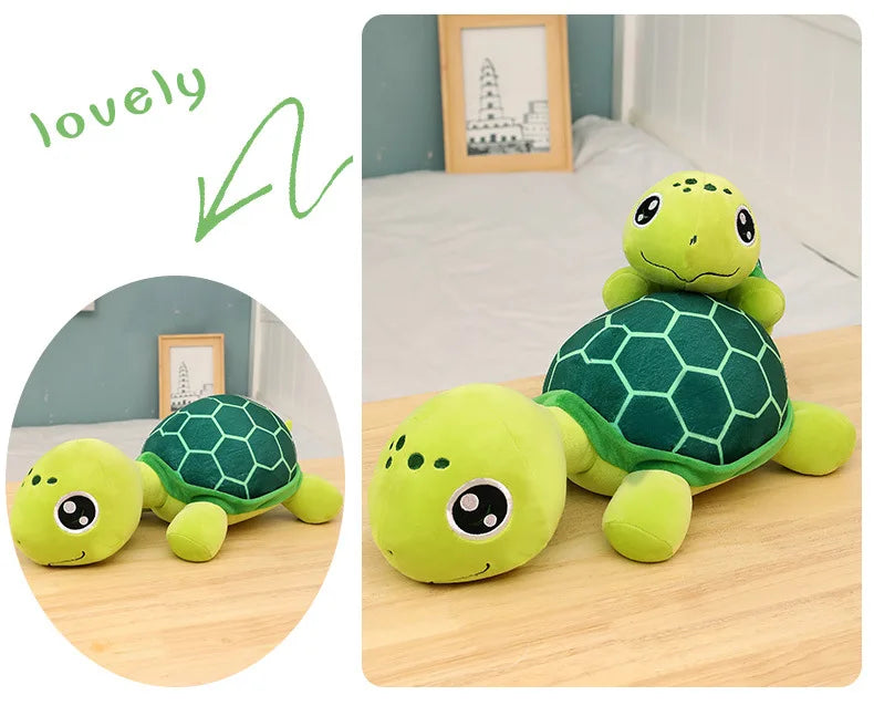 30-70cm Lovely Big Eyes Tortoise Plush Doll Toy Kawaii Soft Stuffed Animal Cushion Cartoon Small Sea Turtles Dolls for Kids Gift