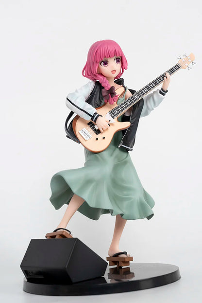 In Stock Kikuri Hiroi Anime Figure BOCCHI THE ROCK! Bassist Kikuri Hiroi Figure 3 Faces PVC Statue Collection Model OrnamentGift