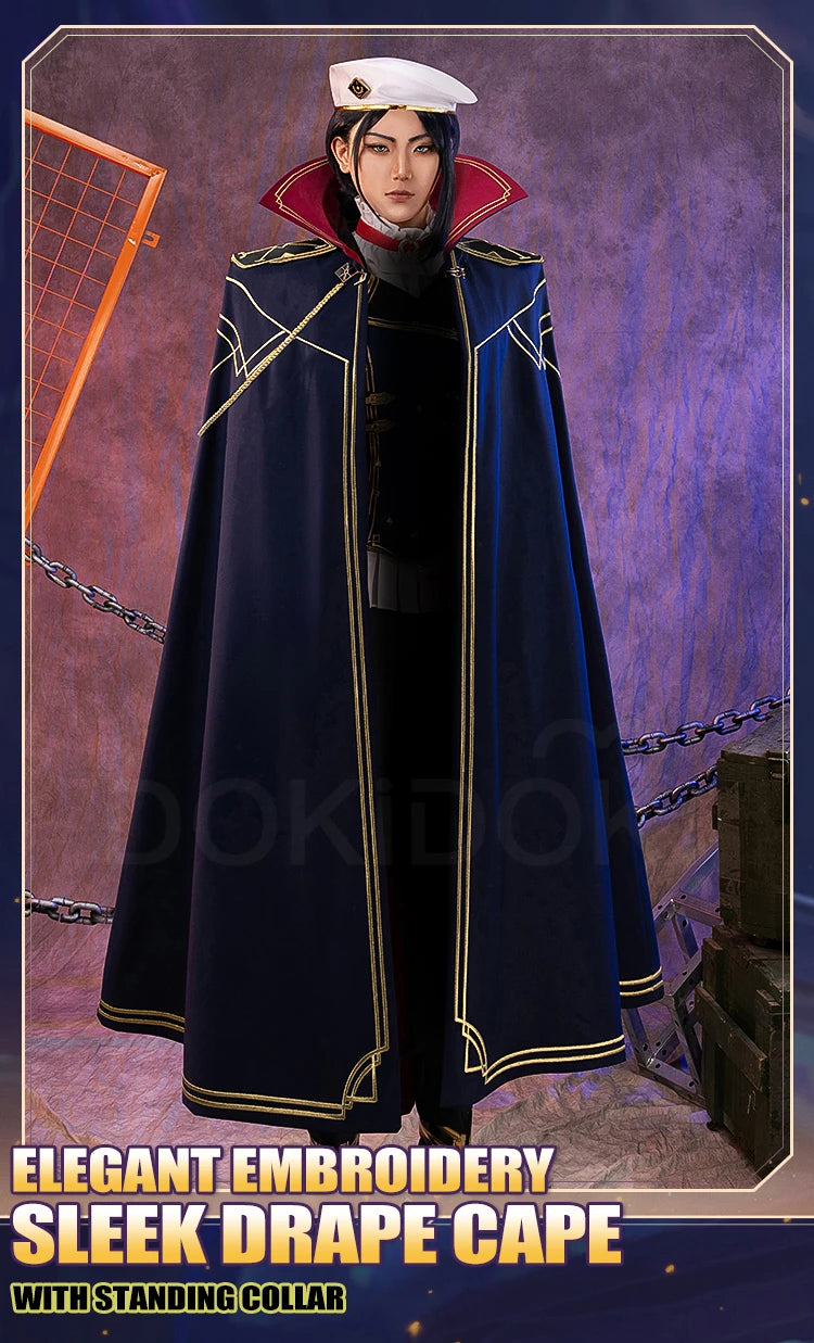 IN STOCK Caitlynn Cosplay Costume Anime Cosplay【S-3XL】DokiDoki-R Women Uniform Cloak Caitlynn Costume Plus Size