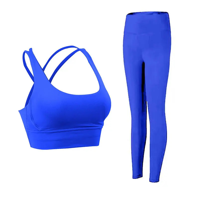 2 Piece Women’s Yoga Tracksuit Athletic Wear Pilates Fitness Suit Gym Workout Push Up Sports Bra Leggings Set