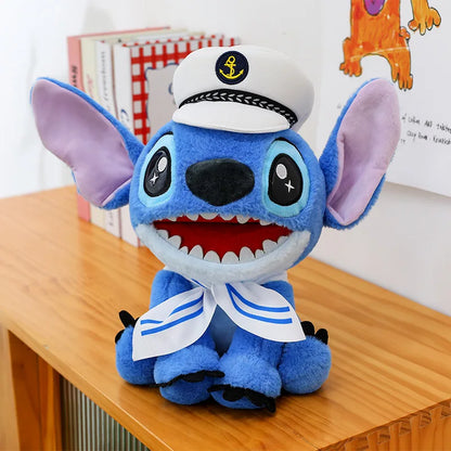 25/30CM Disney Lilo and Stitch Plush Toy Anime Stuffed Kawaii Ornament Navy Soft Stich Doll Plushie Kids Birthday Xmas Gifts