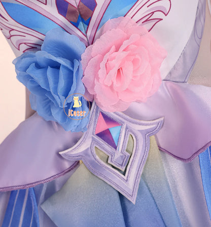 Honkai Star Rail Cyrene Cosplay Costume Wig Dress Headwear Earrings New Skin Outfit Elysia Amphoreus Halloween Party Women Girls