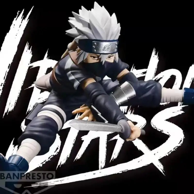 Bandai In Stock Naruto Banpresto Vibration Stars Hatake Kakashi Uchiha Obito Action Anime Model Boxed Toys Figure Gifts