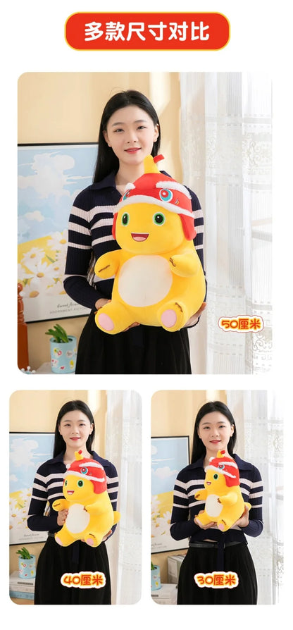 New Anime Cartoon Lion Dance Little Milk Dragon Doll Cute Dinosaur Stuffed Plush Toy Cute Doll Giving Girls Sleeping Pillow Gift