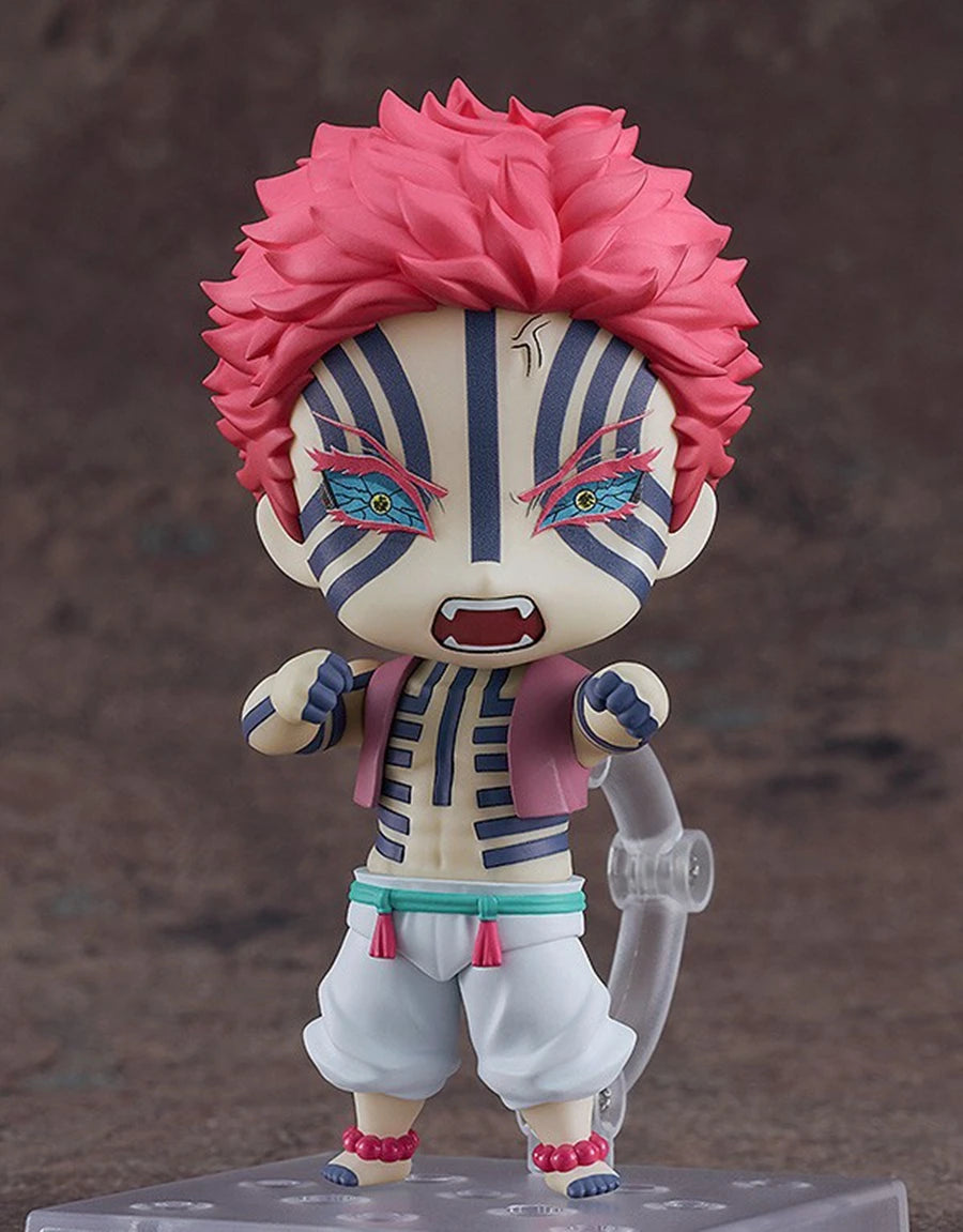 10cm/3.94in Kimetsu no Yaiba Anime Figure Upper Three Akaza Action Figure Kamado Tanjirou Figurine PVC Collection Model Doll Toy