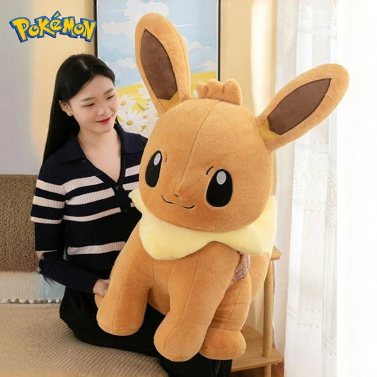 100CM Big Size Pokémon Eevee Plushies Cartoon Anime Peluche Kawaii Comfortable Soft Doll Pillow Cushion Children's Toys Gift