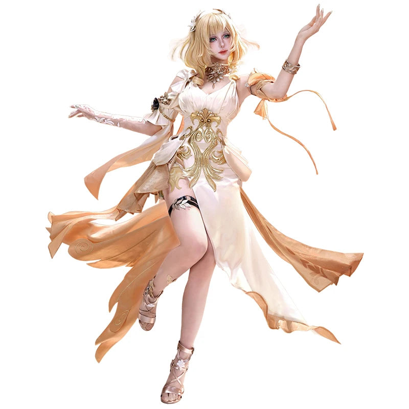 Aglaea Cosplay Costume Game Honkai: Star Rail DokiDoki-R HSR Women Golden Dress Costume Aglaea Cosplay