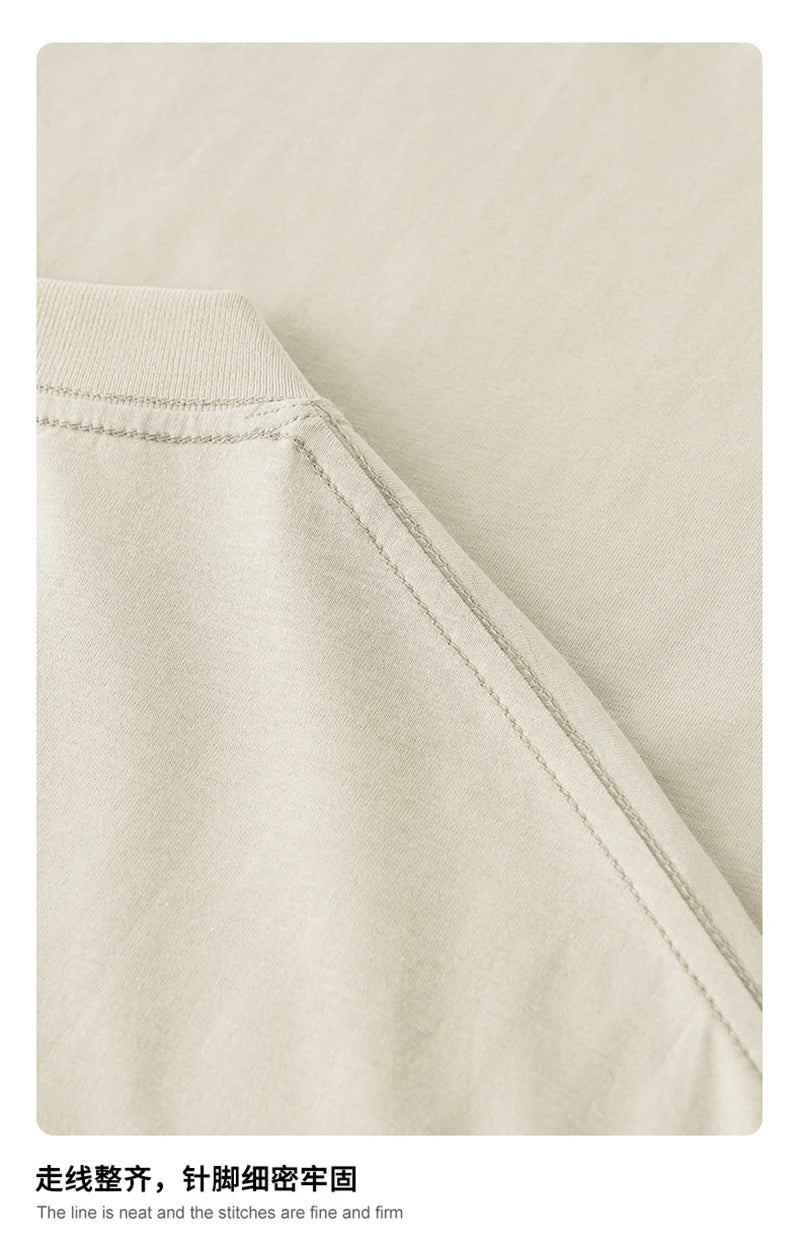 ZODF 2025 Summer Men 180gsm Solid T-Shirts Women Unisex Loose Basic Breathable Cotton T Shirt Brand Tees HY0971