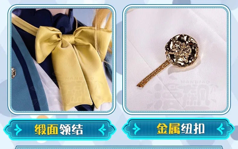 Anime Secrets of The Silent Witch Monica Everett Cosplay Costume Dress College Uniform Headwear Halloween Party for Women Girls