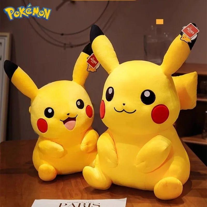 55/62/80CM Big Size Pokémon Pikachu Plushies Cartoon Anime Peluche Kawaii Ornament Stuffed Comfortable Soft Doll Children Gift