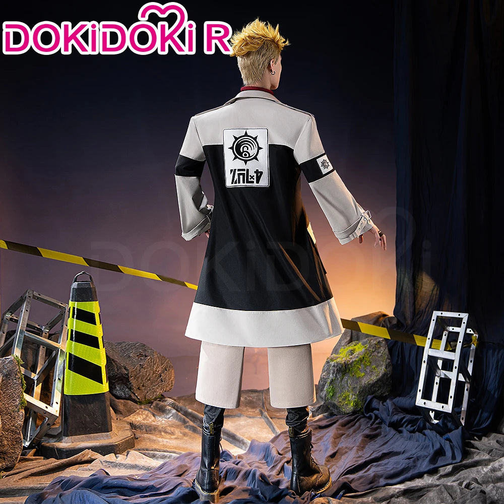 Enjin Cosplay Costume Anime Gachiakuta Cosplay【XS-3XL】DokiDoki-R Enjin Costume Windbreaker Janitor Men Bag Toge Wig Plus Size