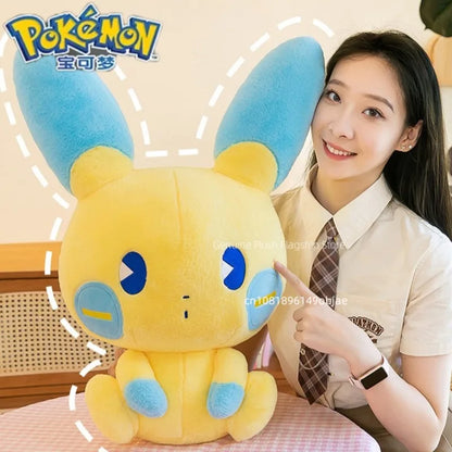 30/50/70cm Big Size Positive and Negative Pikachu Pokemo Anime Plush Stuffed Doll Room Decoration Plushies Pillow Holiday Gifts