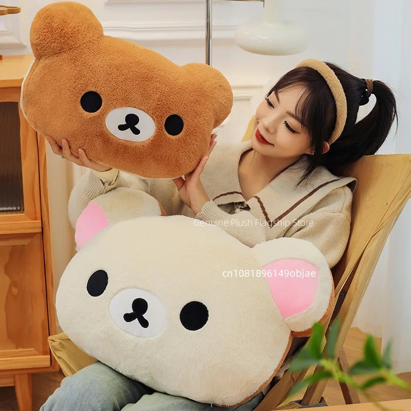 75CM Big Size Rilakkuma Kawaii Cartoon Anime Plush Stuffed Doll Room Decoration Plushies Pillow Cute Peluche Ornaments Gifts