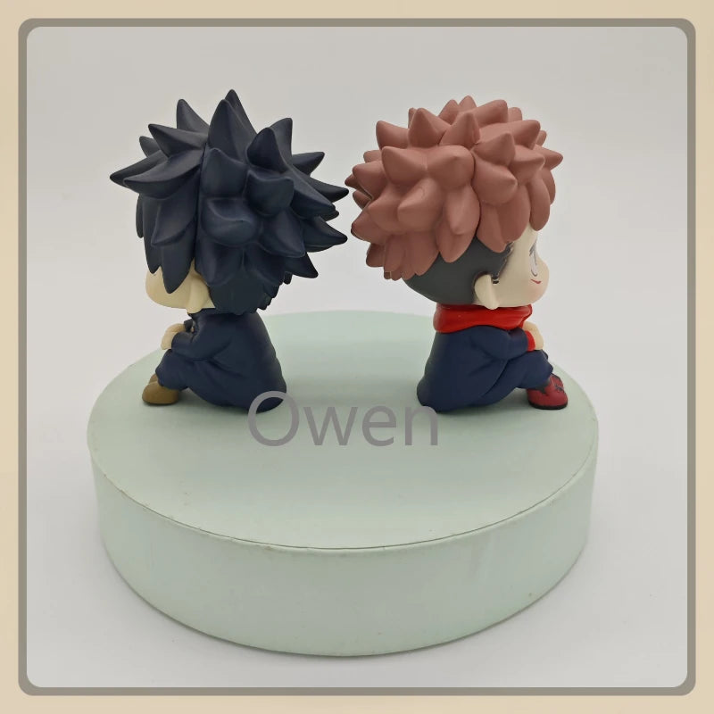 Cute Jujutsu Kaisen Anime Mini Fushiguro Megumi Figurine Itadori Yuji Action Figures PVC Q Version Collection Model Toys Gifts