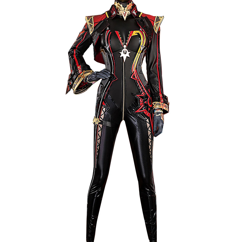 IN STOCK Mavuika Cosplay Costume Game Genshin Impact Cosplay【XS-2XL】DokiDoki-R Pyro Archon Mavuika Women Black Costume Plus Size