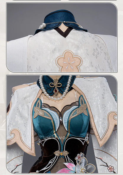 PRE SALE UWOWO Ruan Mei Cosplay Honkai Star Rail Fanart Ruan Mei Ruanmei Qipao Ver. Cosplay Costume Halloween Costume