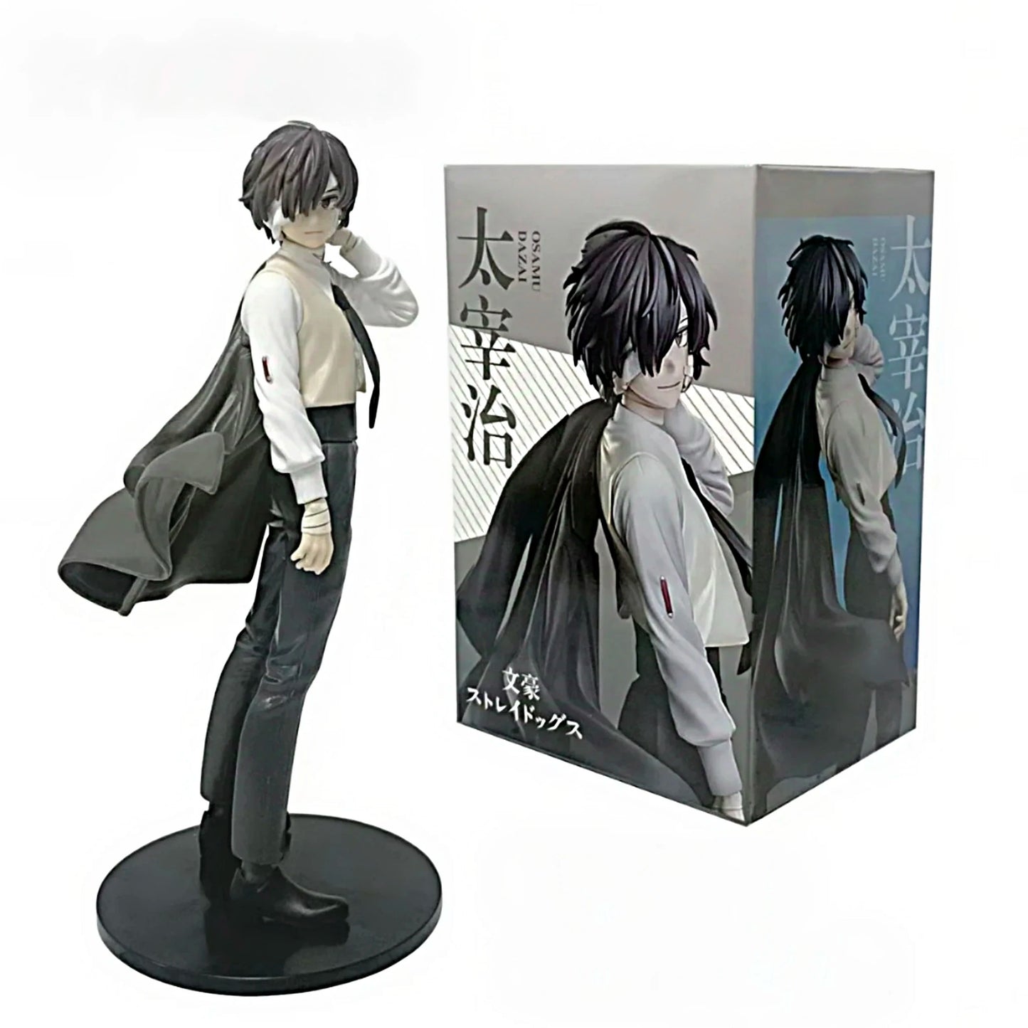 Anime 20CM Dazai Osamu Figurine Bungo Stray Dogs 22CM Nakajima Atsushi Figures PVC Standing Model Collection Toys Birthday Gifts