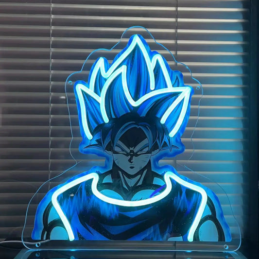Anime Dragon Ball Goku One Piece Acrylic Neon LED Light  Artwork for Home Festival Decor Party Bar Hotel Salon Shop,Etc.