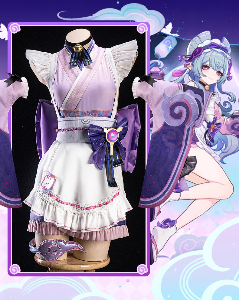 UWOWO Yumemizuki Mizuki Cosplay Game Genshin Impact Yumemizuki Mizuki Cosplay Costume Plus Size 3XL Halloween Costume