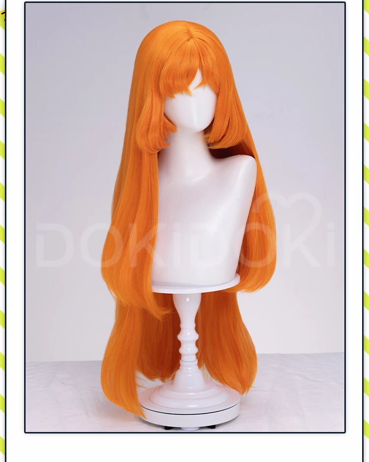 IN STOCK Rodion Ishmael Hong Lu Cosplay Wig Game DokiDoki Women Men 90cm Orange Black Long Hair Ishmael Cosplay Free Wig Cap