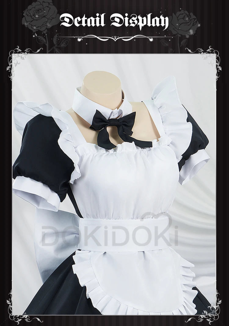 Gotou Hitori Cosplay Anime Bocchi the Rock! 【S-2XL】DokiDoki Cute Maid Uniform Dress Gotou Hitori Women Cosplay Costume Plus Size