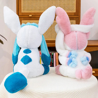 40/80cm Cartoon Large Sylveon Glaceon Pokemon Plush Toys Pillow Doll Cute Ornament Stuffed Plushie Eevee Pokémon Gift for Kids