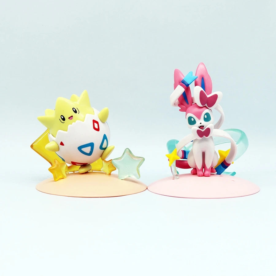 10cm Pokémon Anime Figure Kawaii Pikachu Action Figure Sylveon/Togepi/Piplup Figurine Room Ornaments Collection Model Toys Gifts