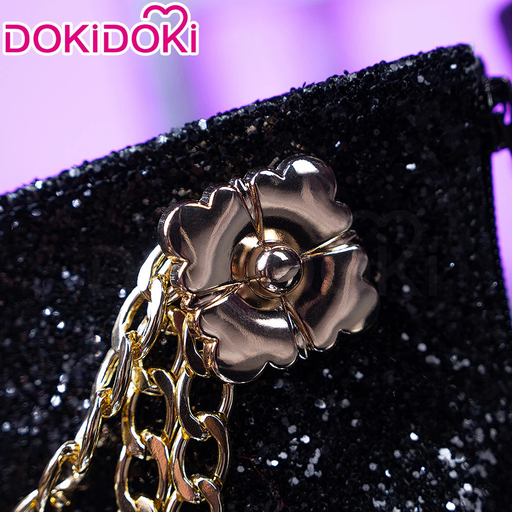 Miraa Cosplay Shoes Anime DokiDoki Girls Cosplay Black White Boots Miraa Golden Stage Performance Shoes