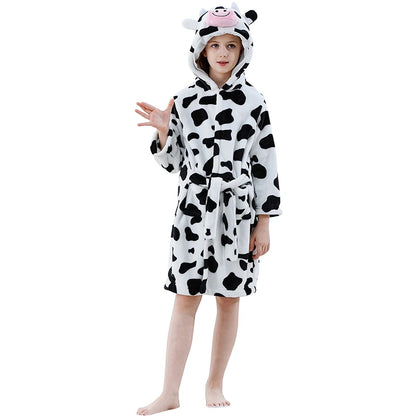 Kids Bath Robe Boys Clothes 2025 Winter Pajamas Warm Child Loungewear Toddler Girls Bathrobe 3 to 4 5 6 7 8 9 10 11 12 13 Years